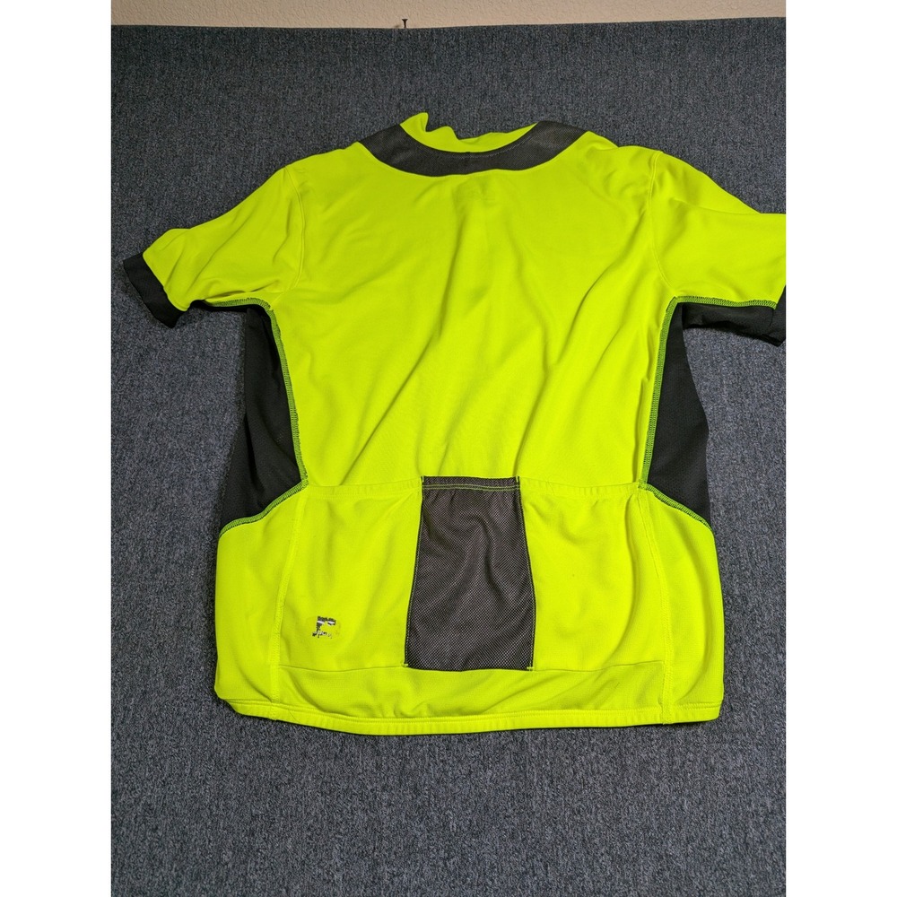 Sugoi Fino Pro Cycling Jersey Womens Small Neon Yellow Black 1/4 Zip Short Sleev